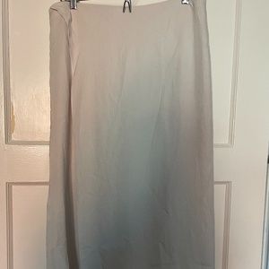 Midi-Length Vince Wrap-style Skirt in Champagne